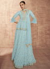 Sky Blue Colour Sayuri Empress 9513 Designer Fancy Festive Wear Ready Made Collection 9515